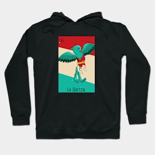 La Quetzal // Mexican Luchador Bird Loteria Card Hoodie